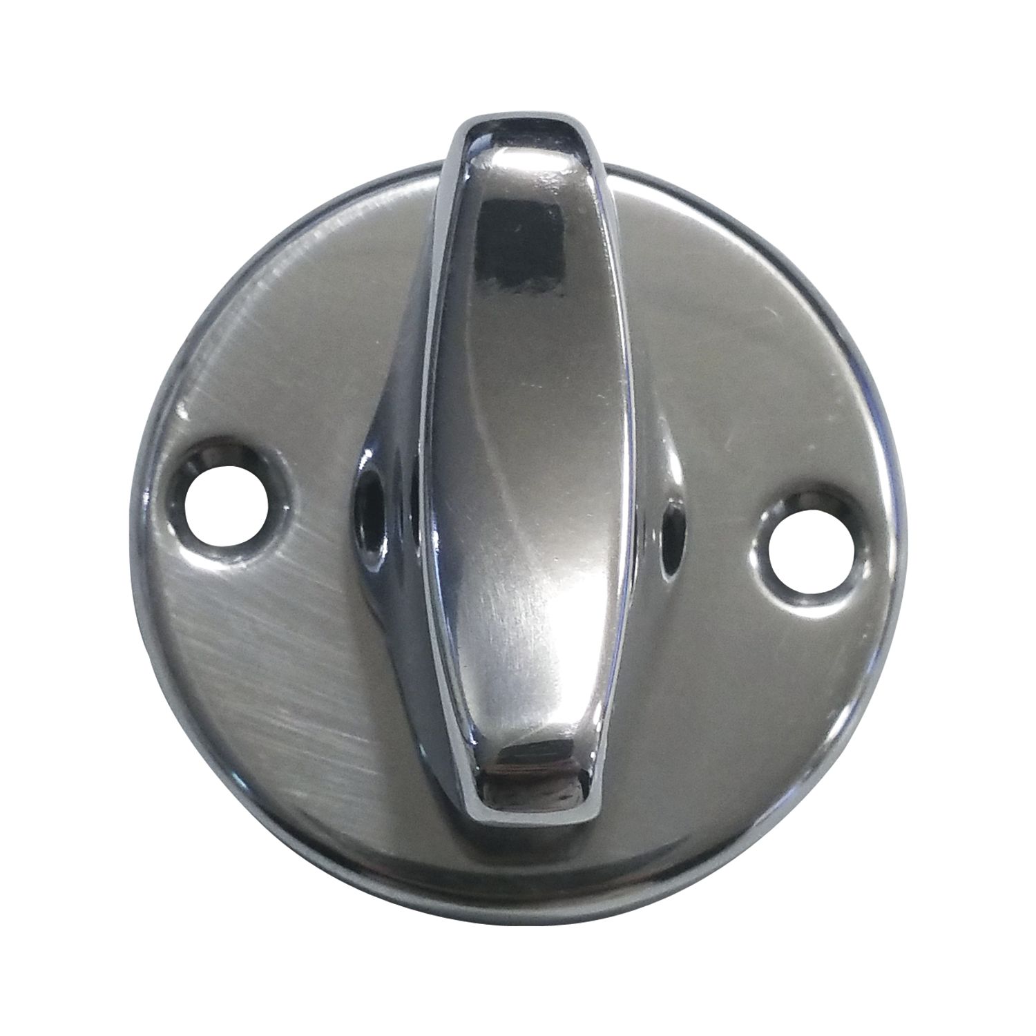 Grundmann WC-Absteller WG AB6, Drehknopf in Rosette montiert, Aluminium poliert