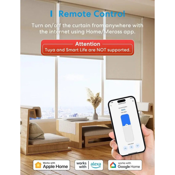 Meross Smarter Rollladenschalter WiFi Matter