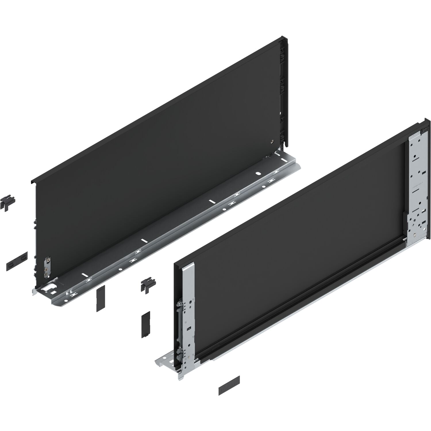 blum LEGRABOX special edition Innenzarge Höhe F, NL 600 mm, Carbonschwarz
