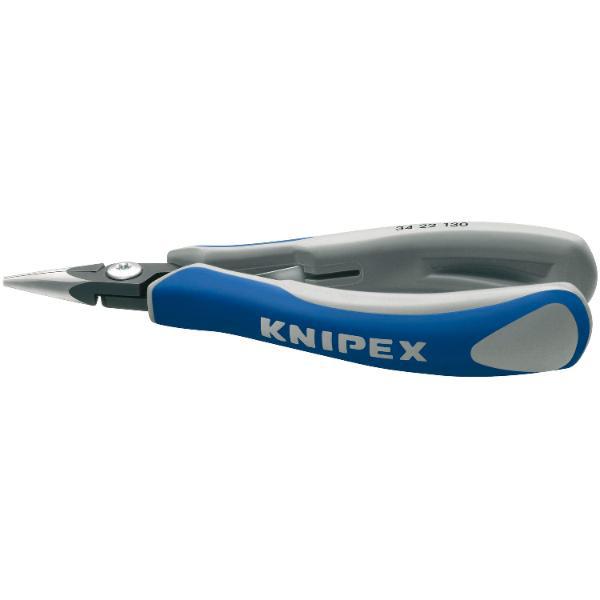 Knipex Präzisions-Elektronik-Greifzange 3422 DIN 9655 flach-runde Backen 135 mm