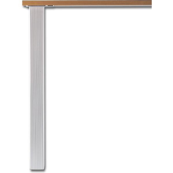 CAMAR Tischfuß Quadra 60 x 60 mm, Länge 705 mm, Aluminium silber gerillt