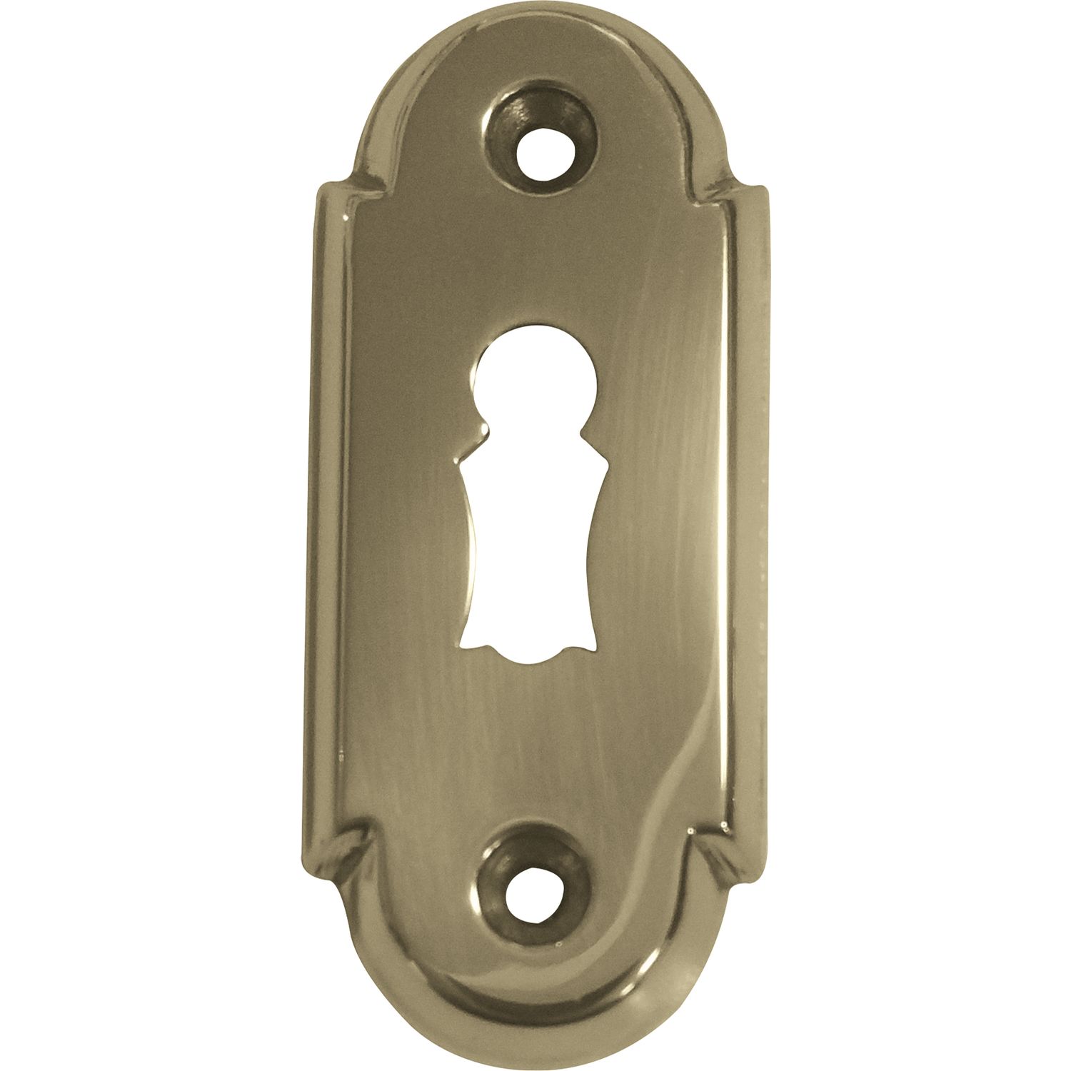 Grundmann Oval-Schlüsselrosette BB, Gr. 32 x 74, Messing pol