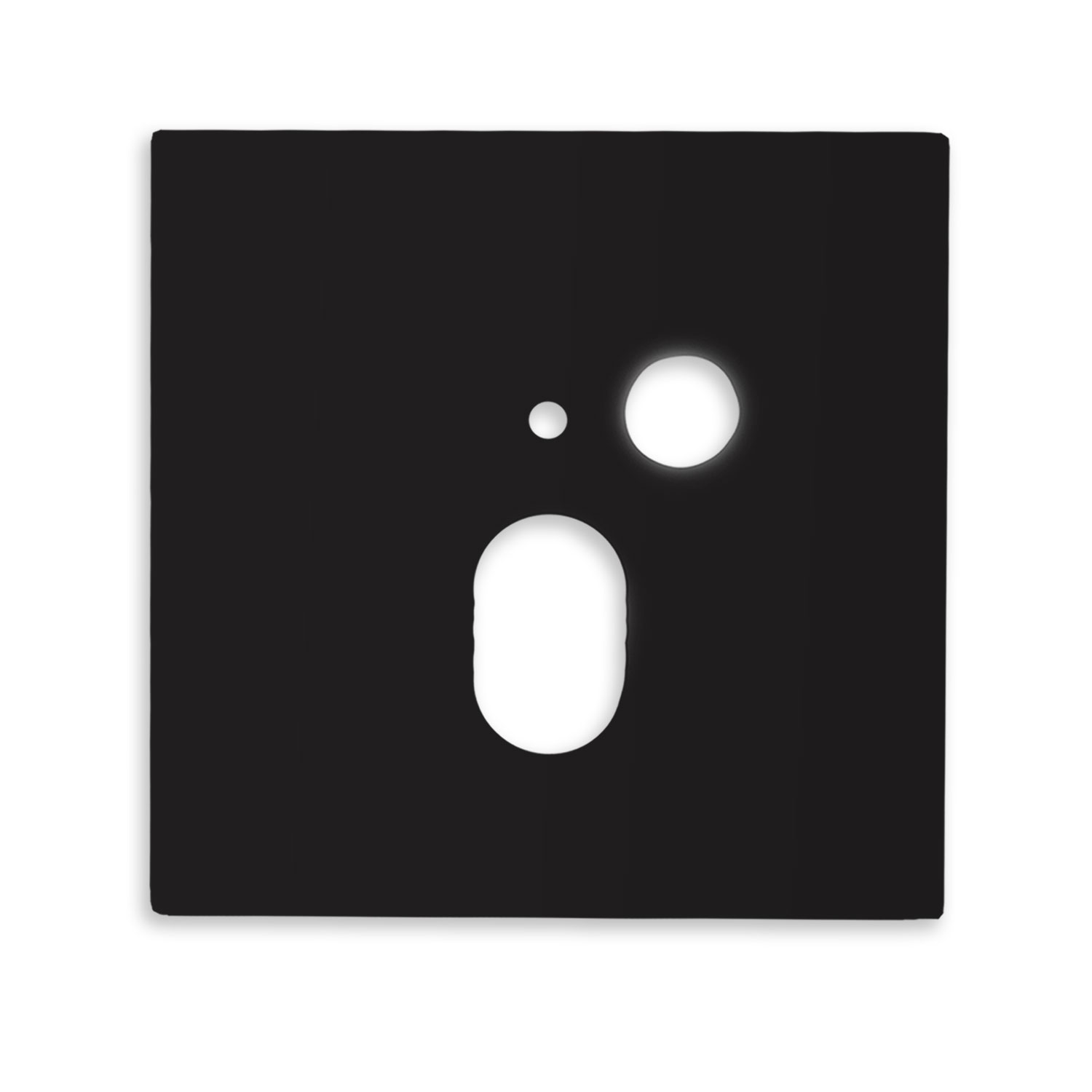 ISOLED Cover Aluminium eckig 1 schwarz für Wandeinbauleuchte Sys-Wall68 mit PIR Sensor