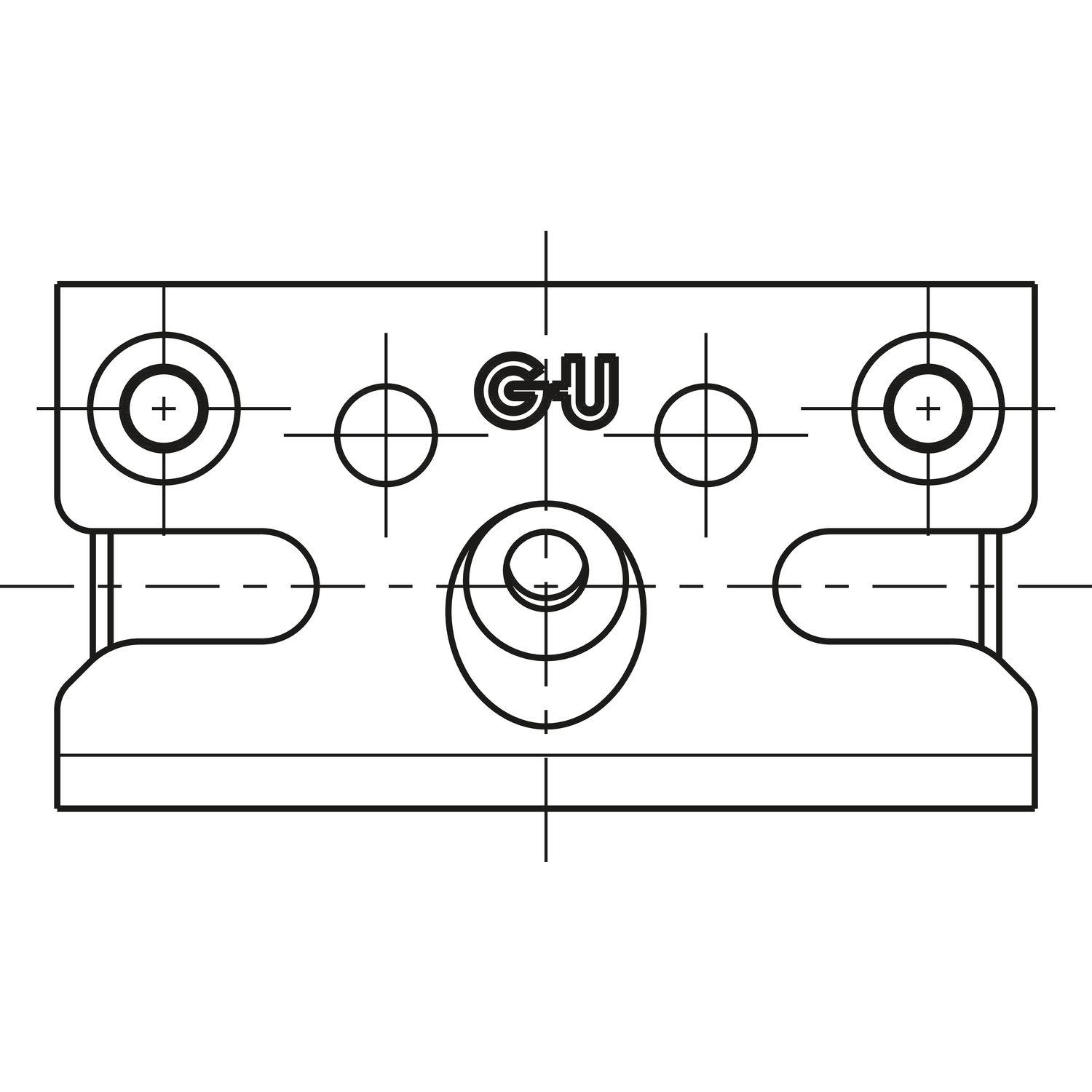 GU Schließplatte SE-Sicherheit, Eurofalz 30x8 mm, 13V, Stahl silber