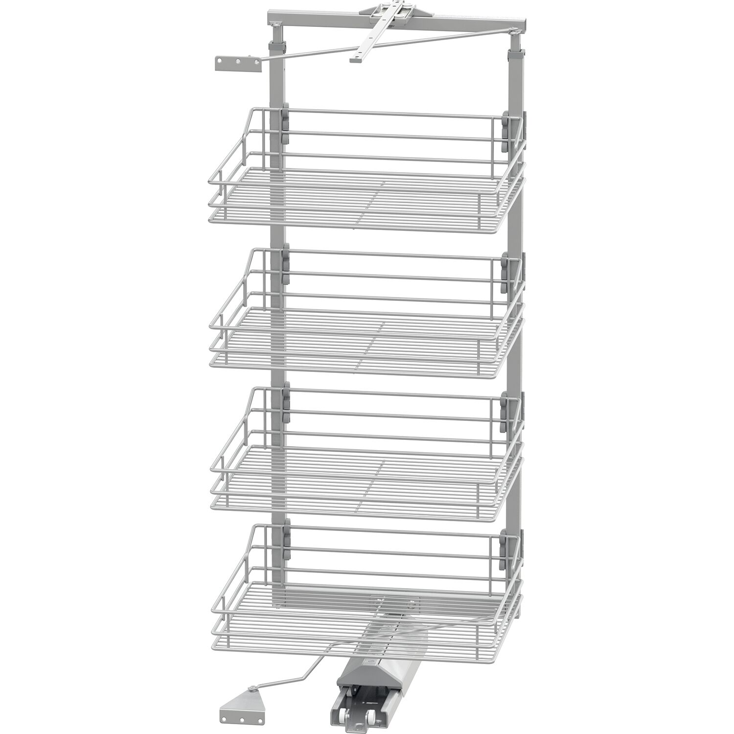 Vauth-Sagel VS TAL Gate Hochschrankauszug Set Classic 1200 - 1450 mm KB 600 mm Silber
