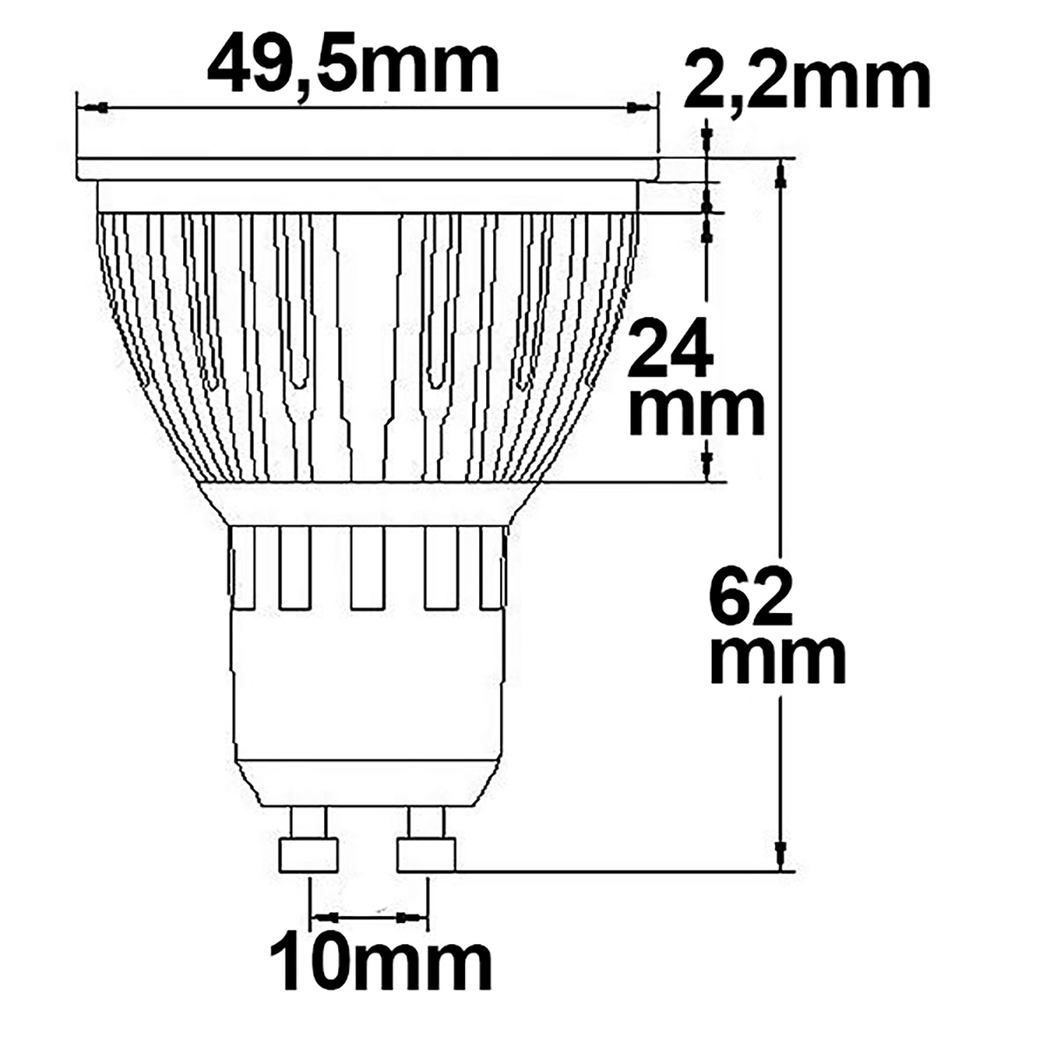 ISOLED GU10 LED Strahler 6W GLAS-COB 70° neutralweiß dimmbar