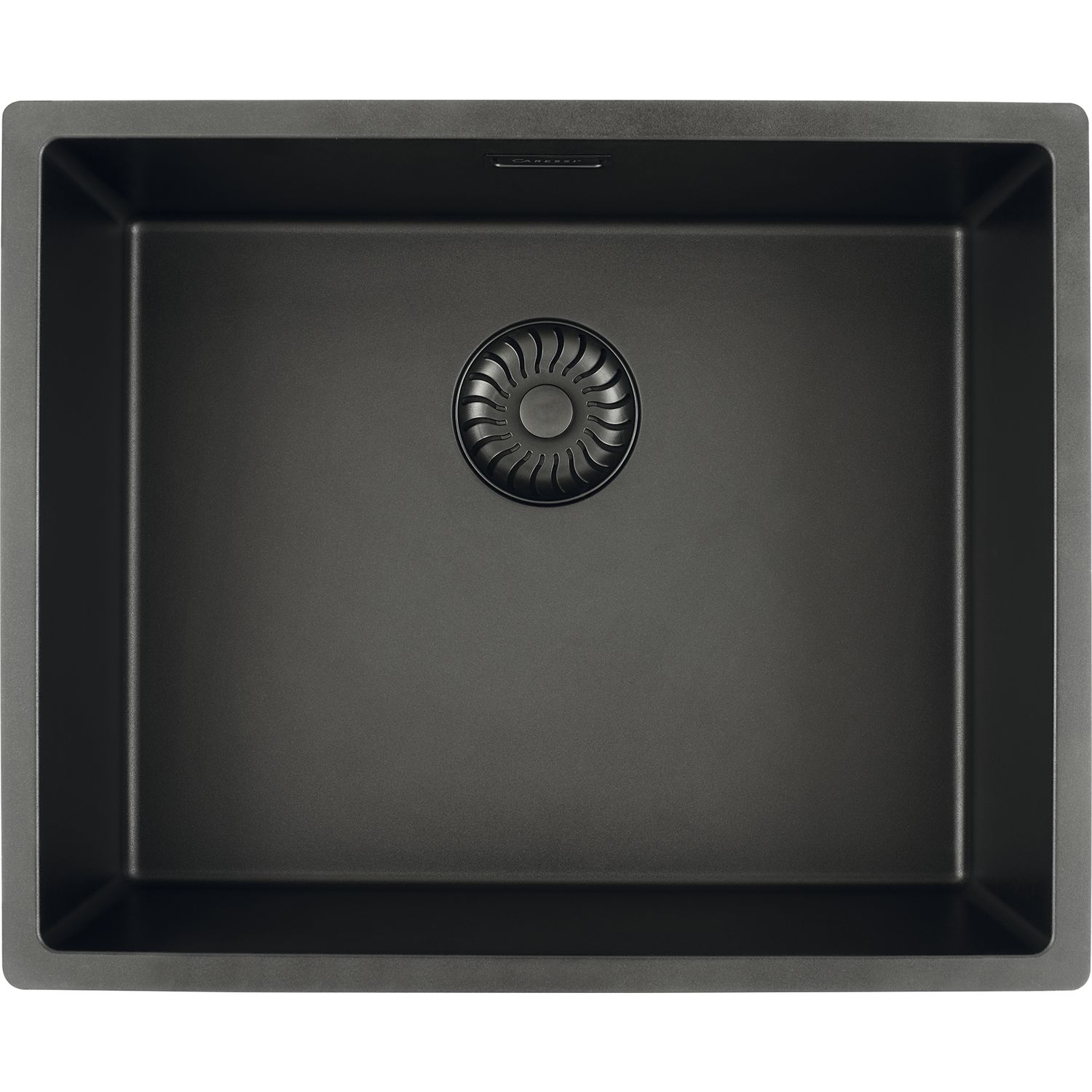 solido flächenbündige Spüle CAGRPP50BK-FL Black Line, Schwarz