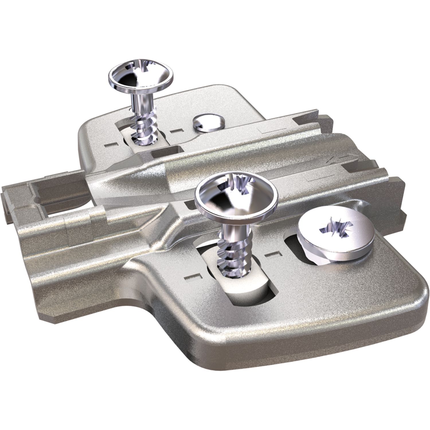 Hettich Exzenter Kreuzmontageplatte, Spanplattenschraube, Distanz 1,5 mm