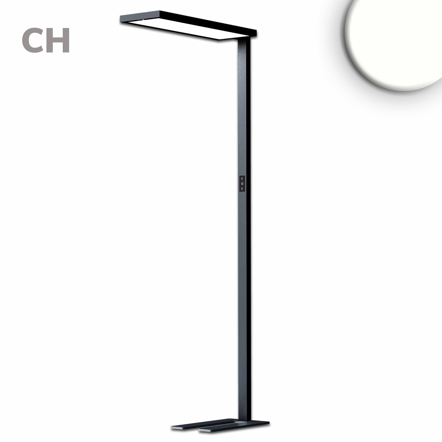ISOLED LED Office Pro Stehleuchte Up&Down 80W+20W schwarz UGR