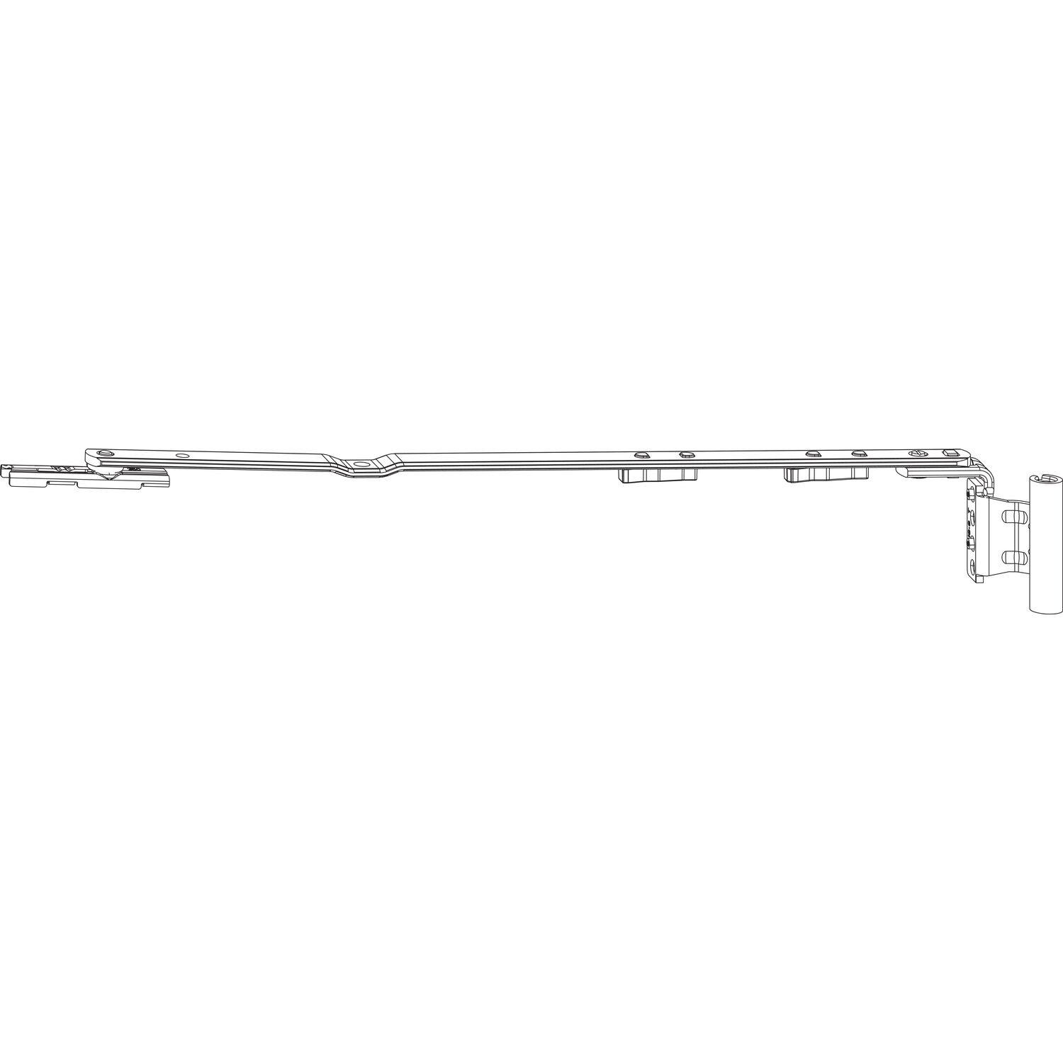 Roto ROTO NX Axerarm T 12/20-13 Gr. 350 FFB 601-800 mm rechts silber