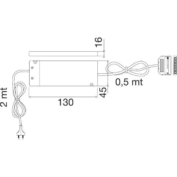 LED-Netzgerät NG37, 12 V/DC, 2 Anschlüsse + 6-fach Verteiler, Leistung 15 W