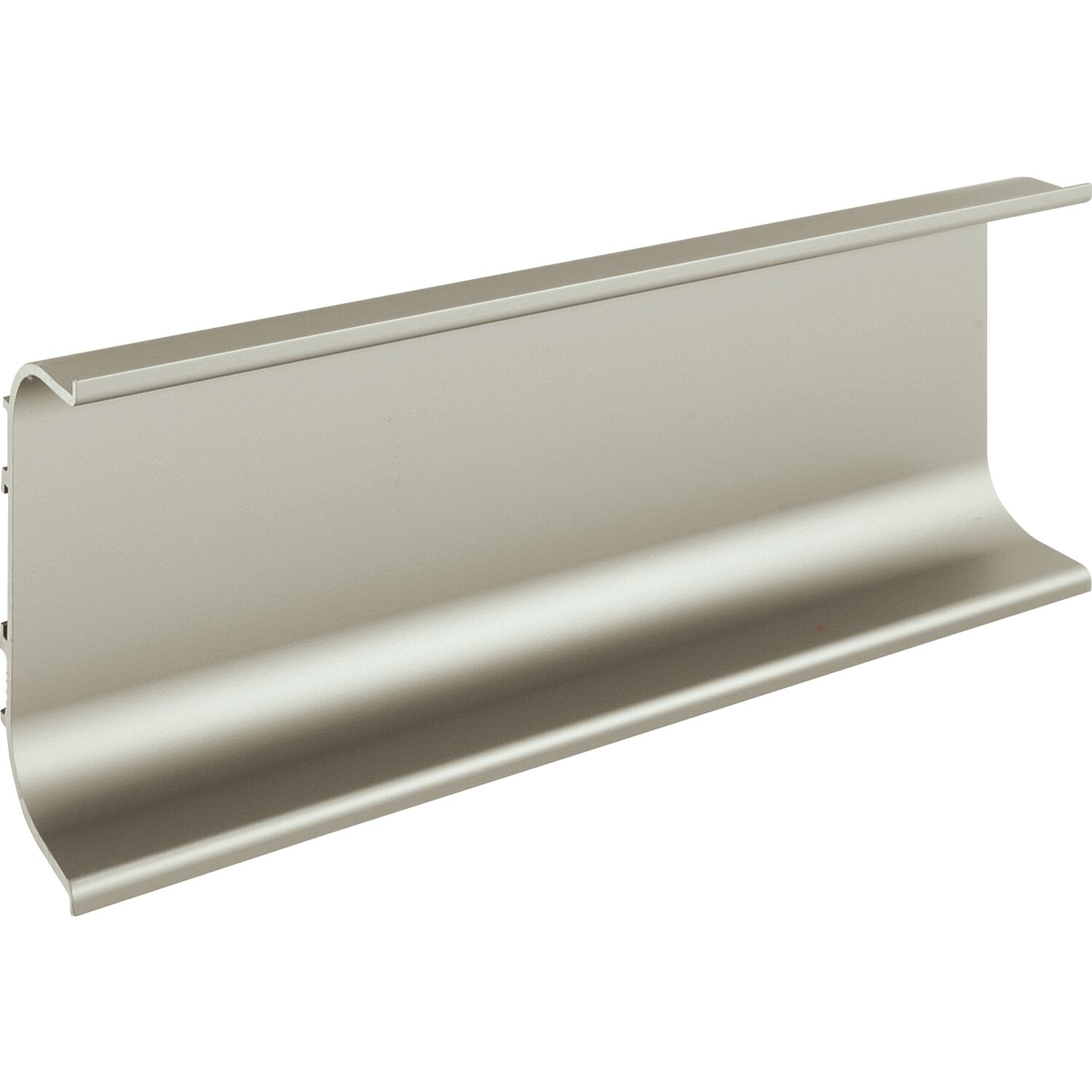 Griffmulde Aktor C-Profil horizontal, Länge 2500 mm, Aluminium Edelstahl Effekt