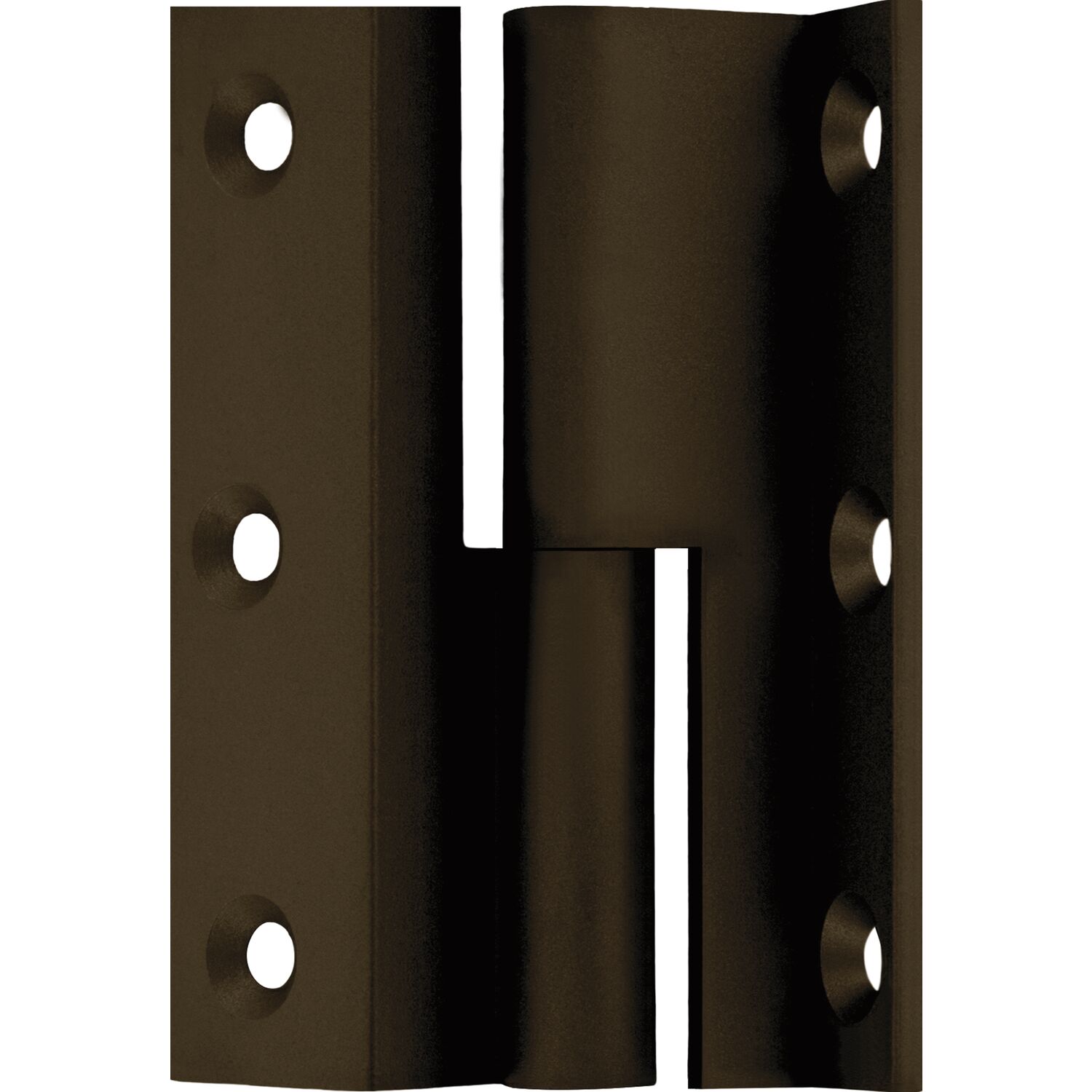 Möbelband Kröpfung D, Zylinderkopf rechts, 50x33 mm, Messing brüniert
