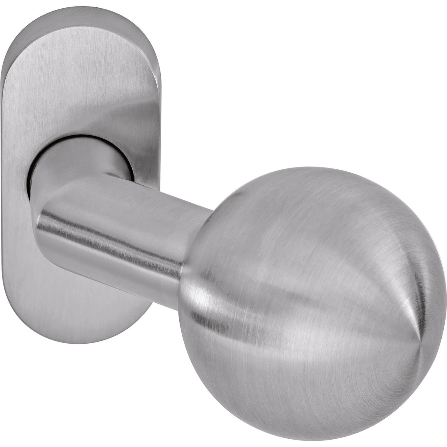 Ogro OGRO Türknopf RENOVI 3548 VO, Rosette 30x68x10,gekröpfter Knopf,silber eloxiert