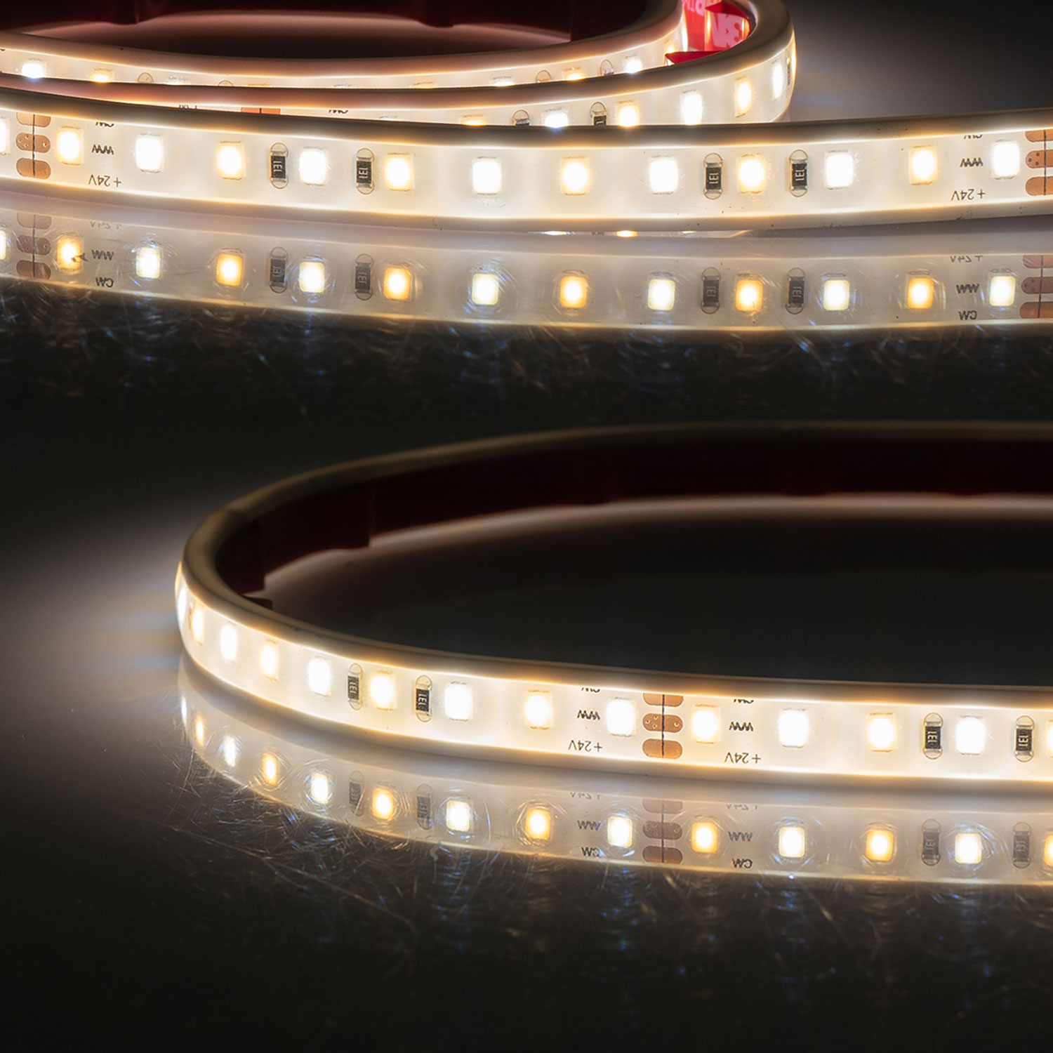 ISOLED LED AQUA927/960 PU Linear CCT Flexband 24V DC 7W ww + 7 W kw IP68 5m Rolle 120 LED/m