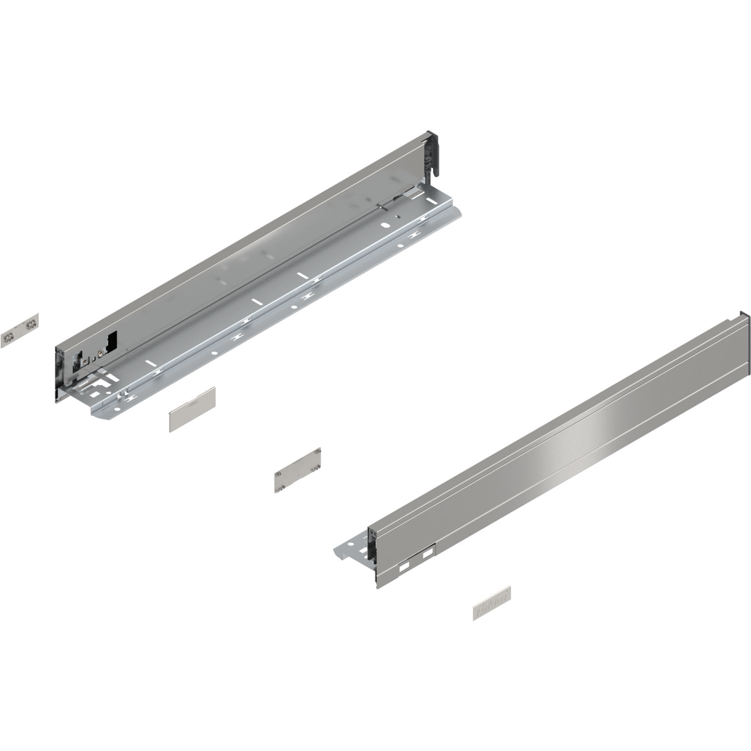 blum LEGRABOX pure SET Höhe N, BLUMOTION S, 40kg, NL 450, INOX