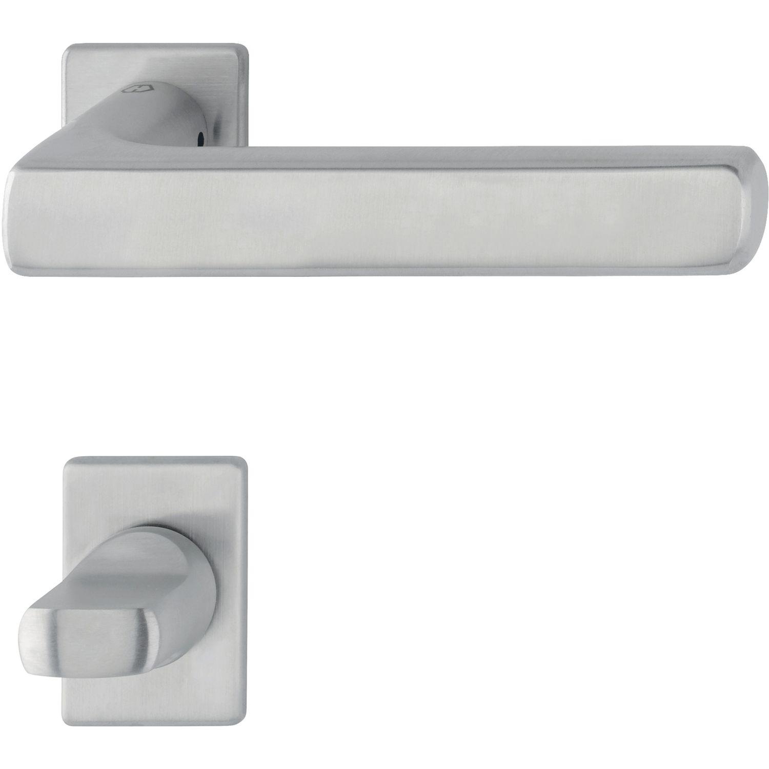 Hoppe HOPPE Drückergarnitur DALLAS - auf mini Rosette WC, 40-45, Edelstahl matt