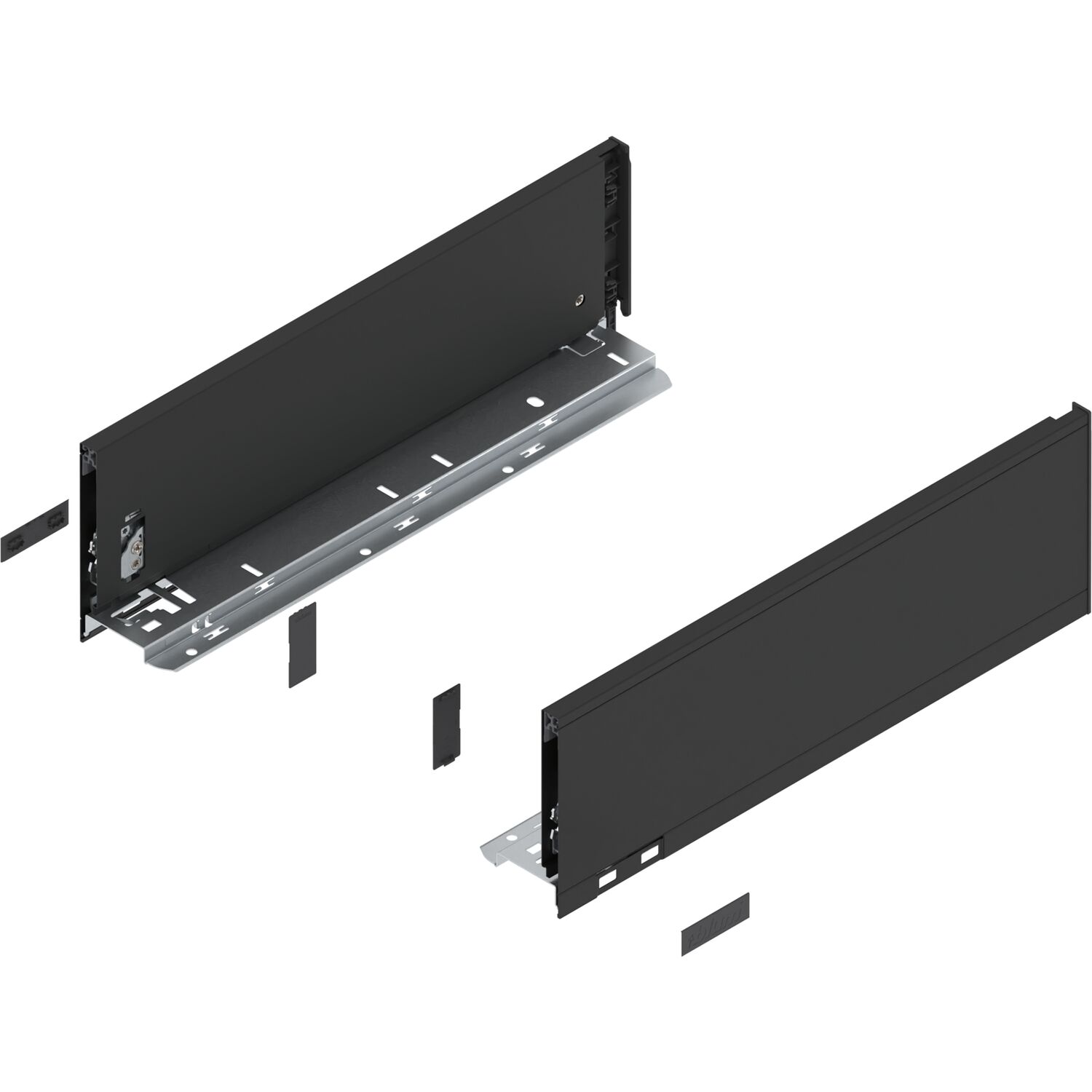 blum LEGRABOX pure Zarge Höhe K, NL 400, Carbonschwarz-matt