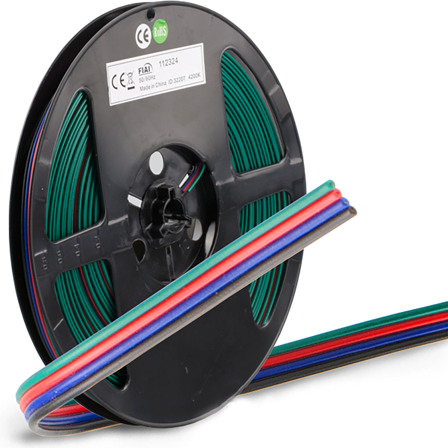 ISOLED Kabel RGB 25m Rolle 4-polig 0,5mm² H03VH-H AWG20