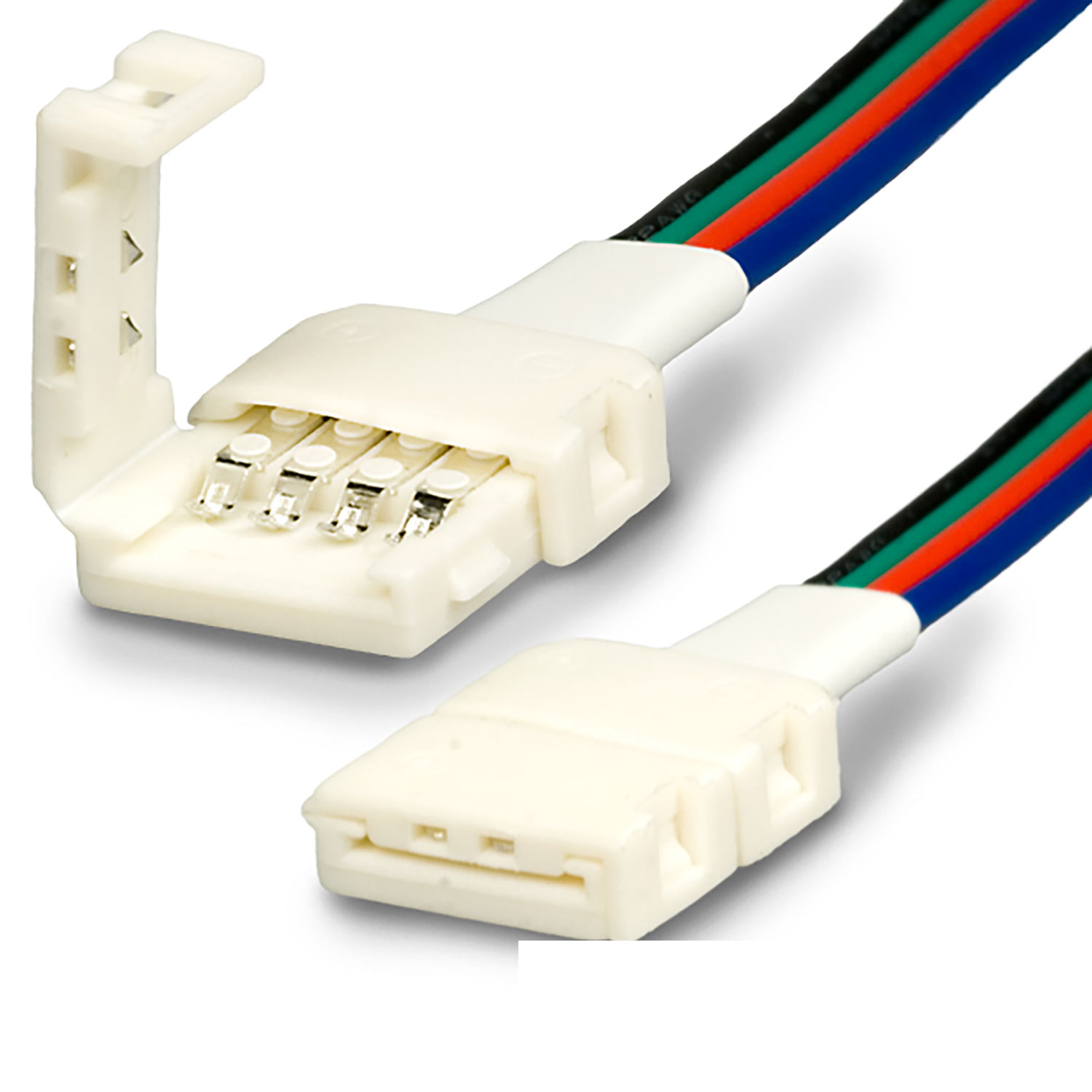 ISOLED Clip-Verbinder mit Kabel (max. 5A) C1-410 für 4-pol. IP20 Flexstripes mit Breite 10mm Pitch >