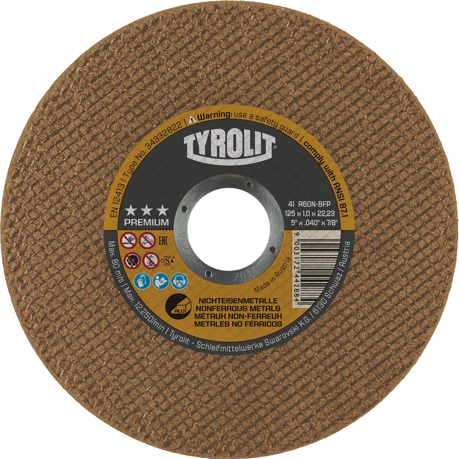 Tyrolit Trennscheibe gerade Premium*** 125 x 2.5 mm Alu Form 41
