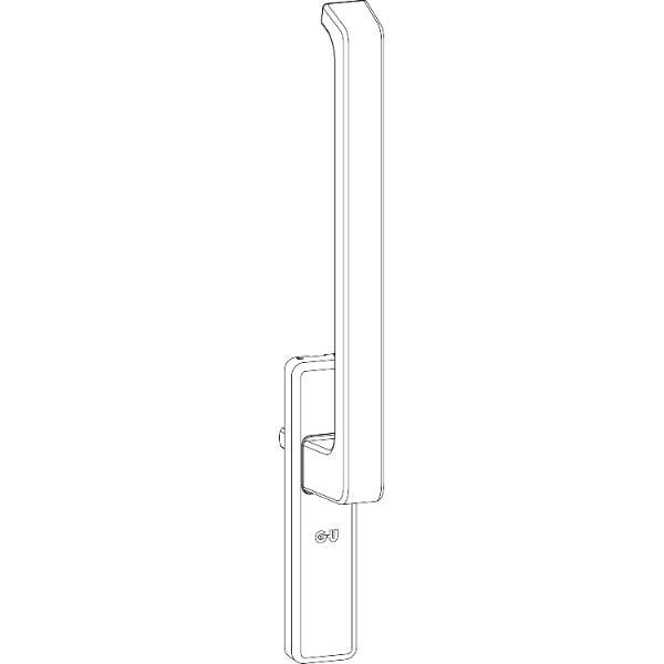 GU HS Drehgriff DIRIGENT 180° innen Rosette ohne Profilzylinder silber