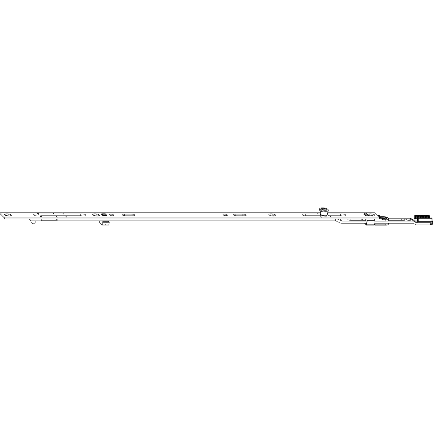 Maco #201840 MACO MM Mittelverschluss verlängerbar 1iS FFB/FFH 801-1280 mm silber (201840)