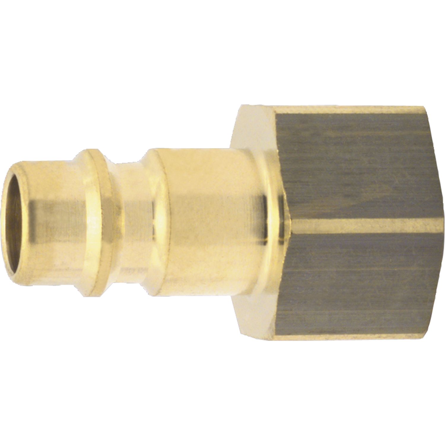 Euro Druckluft Stecknippel aus Messing mit Innengewinde 1/4"
