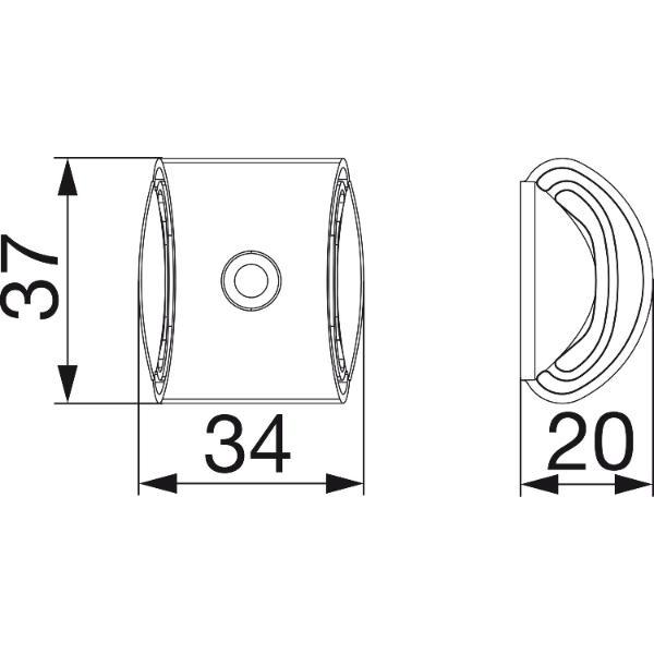 Maco #42929 Rustico Anschlagpuffer Rasthalter für Fensterläden schwarz