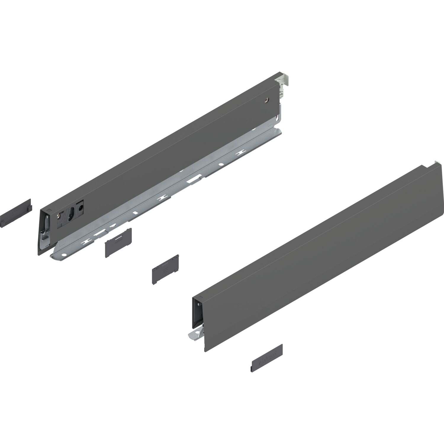 blum MERIVOBOX SET Höhe N, BLUMOTION B, 40kg, NL 400, Oriongrau