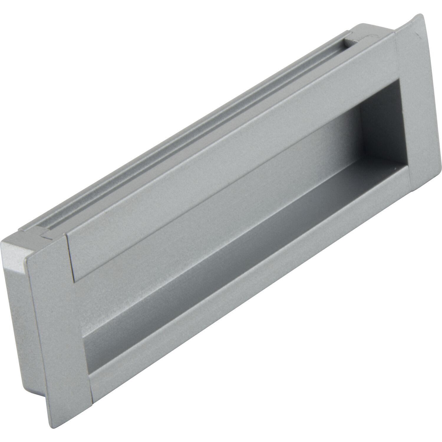 Muschelgriff Azha Breite 143mm Einlassmaß 138x30x11mm Aluminium silberfarbig