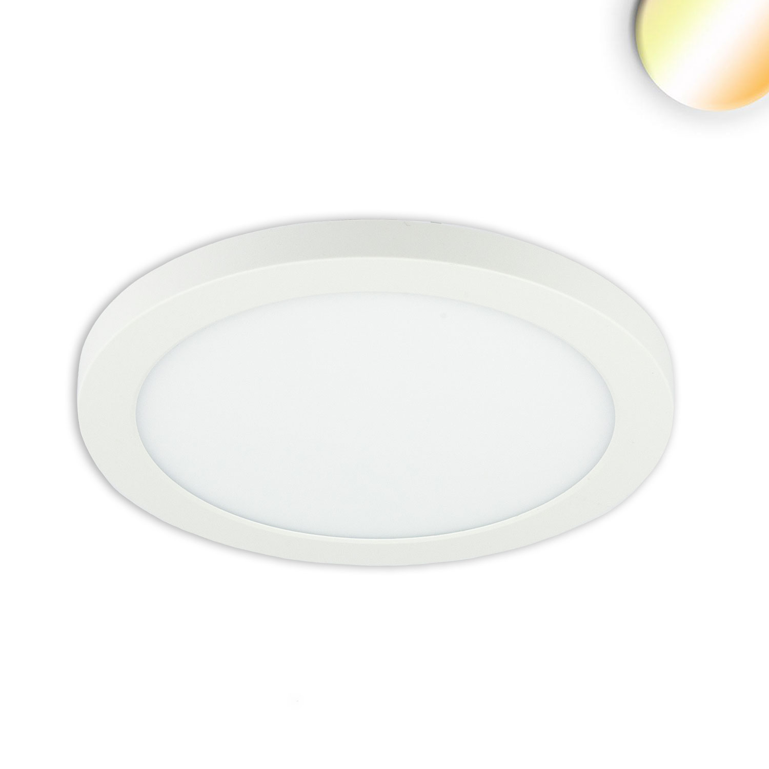 ISOLED LED Aufbau/Einbauleuchte Slim Flex 12W weiß ColorSwitch 3000|3500|4000K