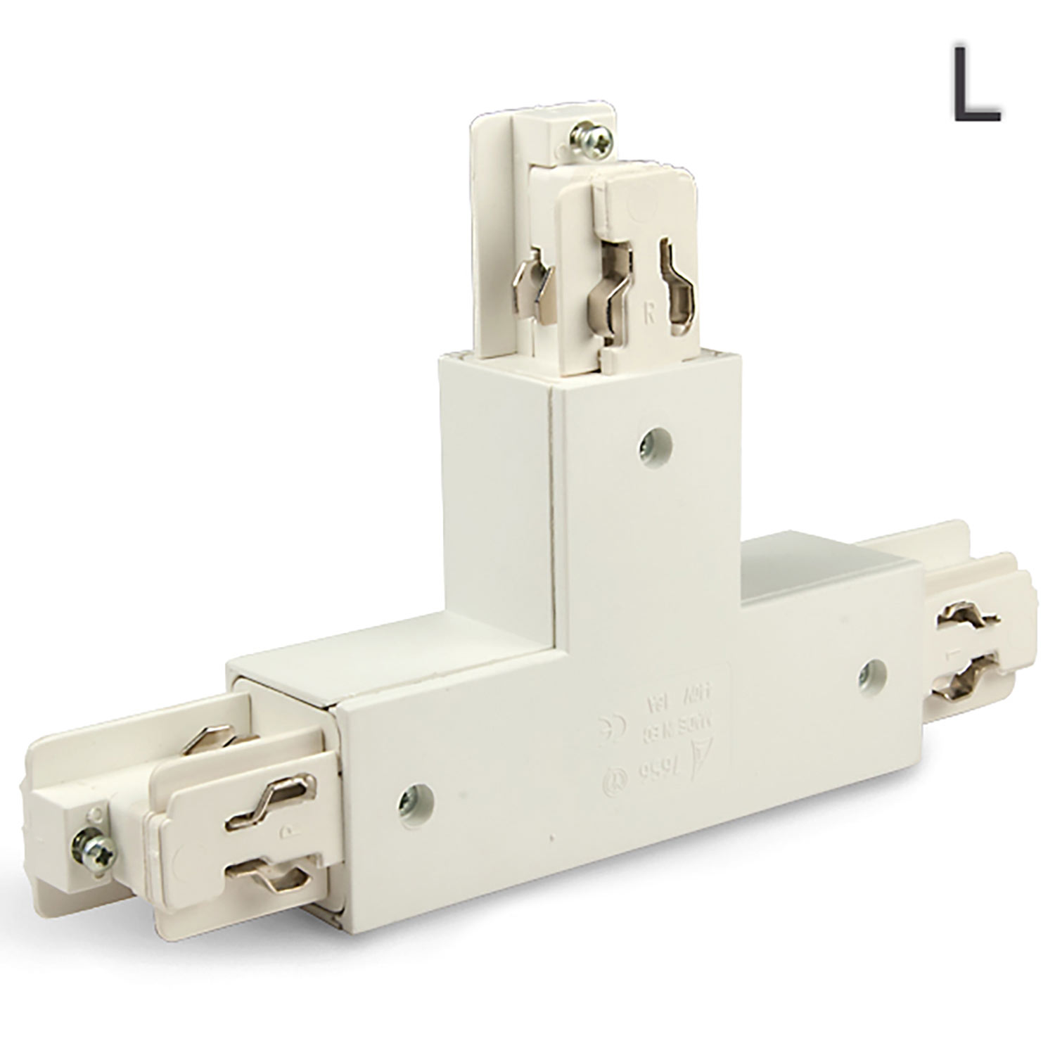 ISOLED 3-Phasen Classic T-Verbinder N-Leiter rechts Schutzleiter links weiß