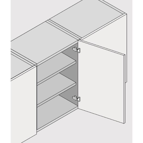 blum CLIP Standardscharnier 100°, 18mm gekröpft mit Feder,Einpressen