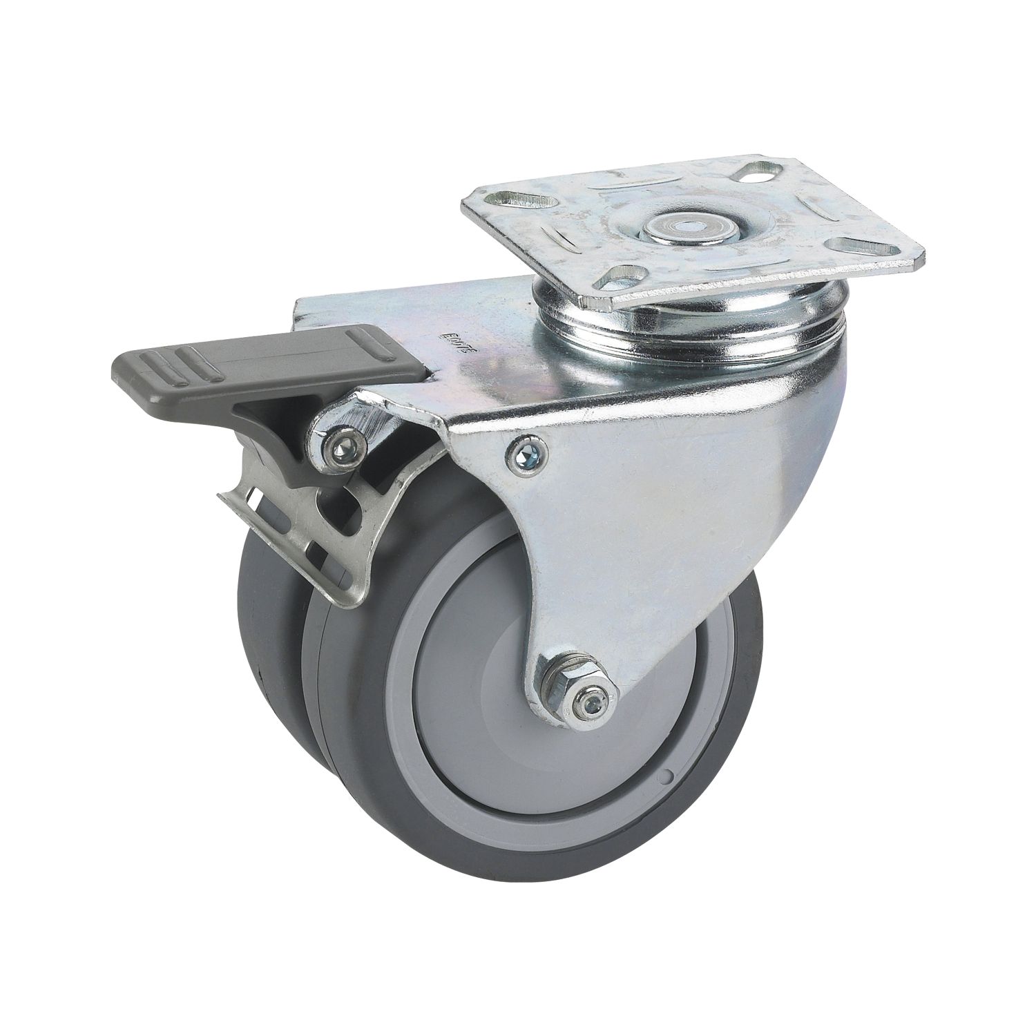 Dörner + Helmer Doppel-Lenkrolle TPE 50 mm 80 kg