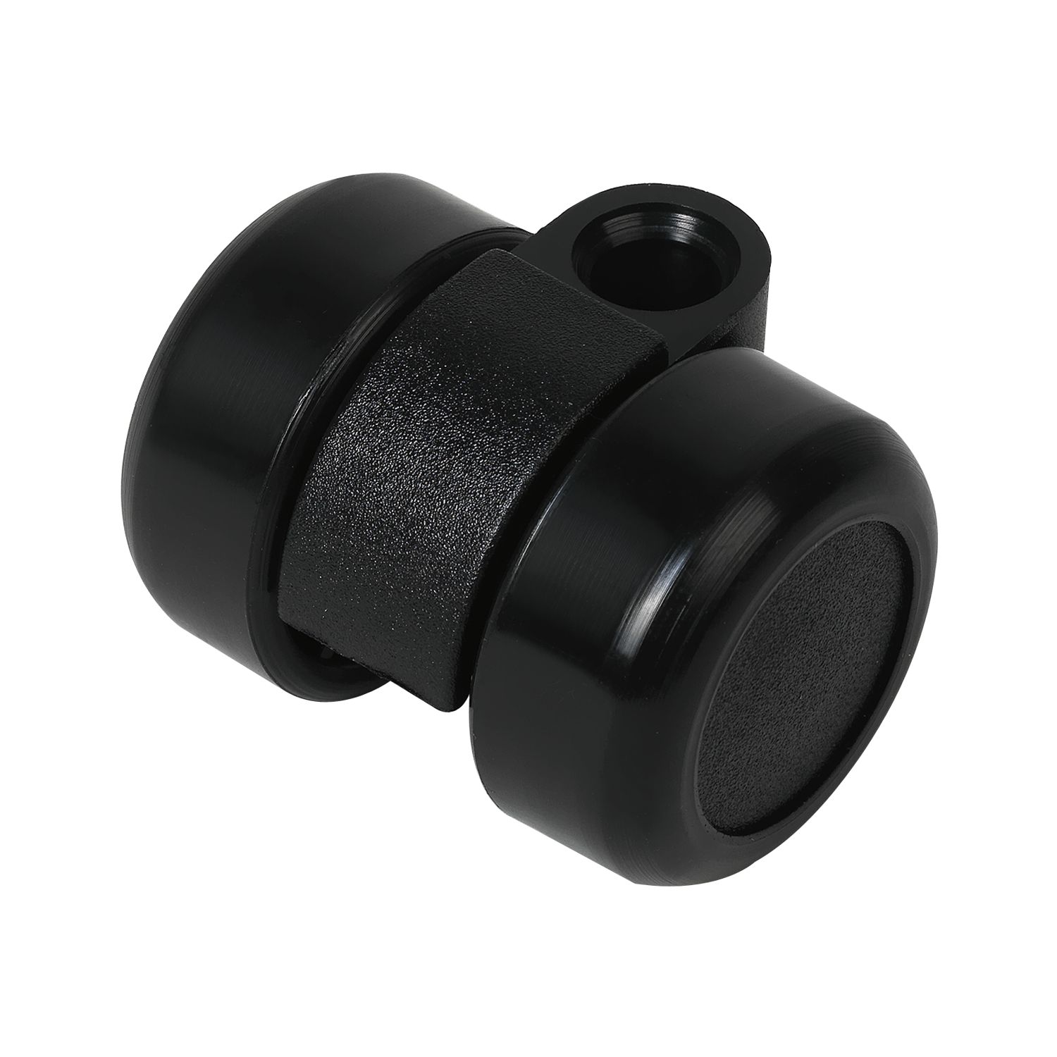Doppel-Lenkrolle Mini hart Kunststoff schwarz 36 mm 50 kg