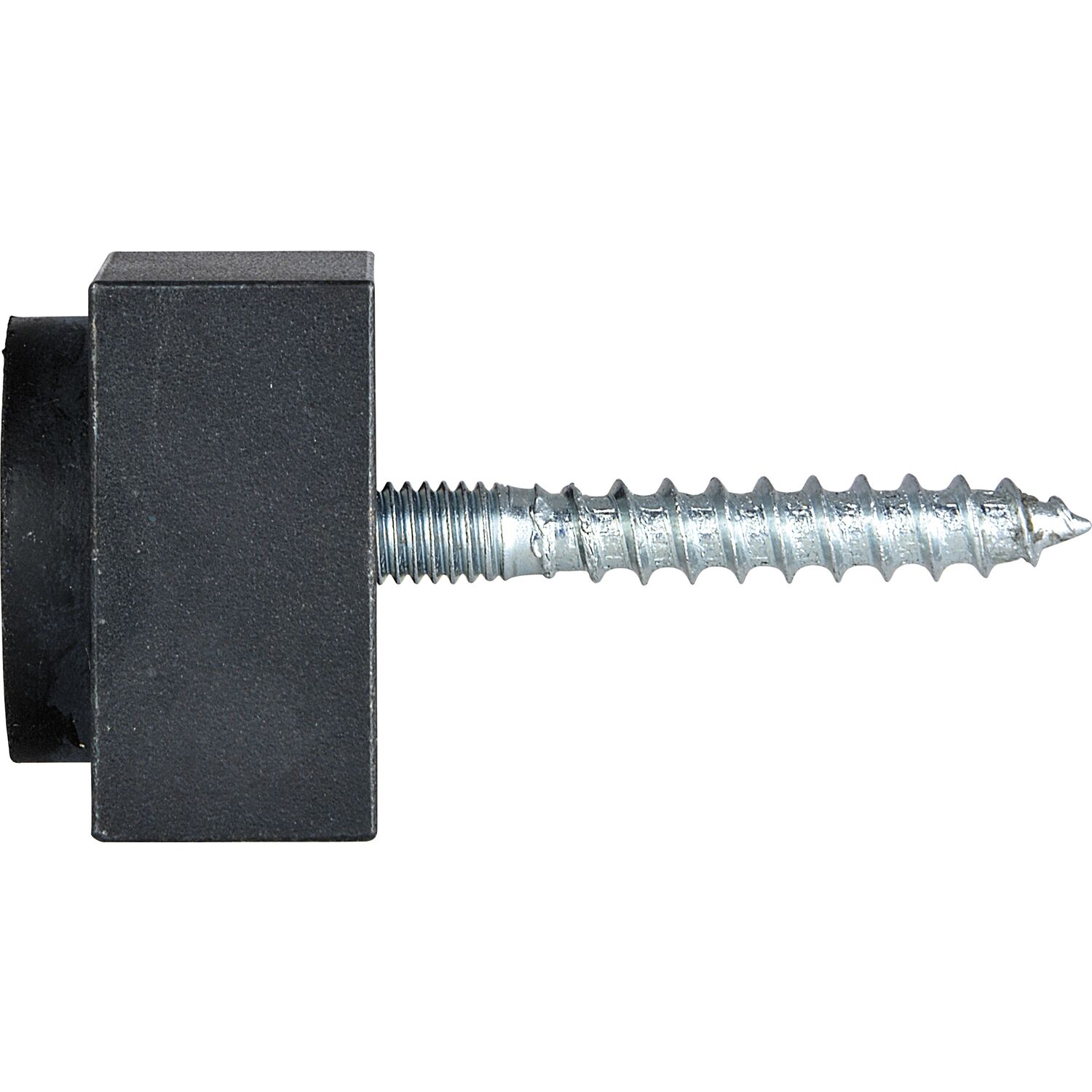 Halcö Wandtürpuffer 30 x 30 mm, Stahl verzinkt schwarz passiviert