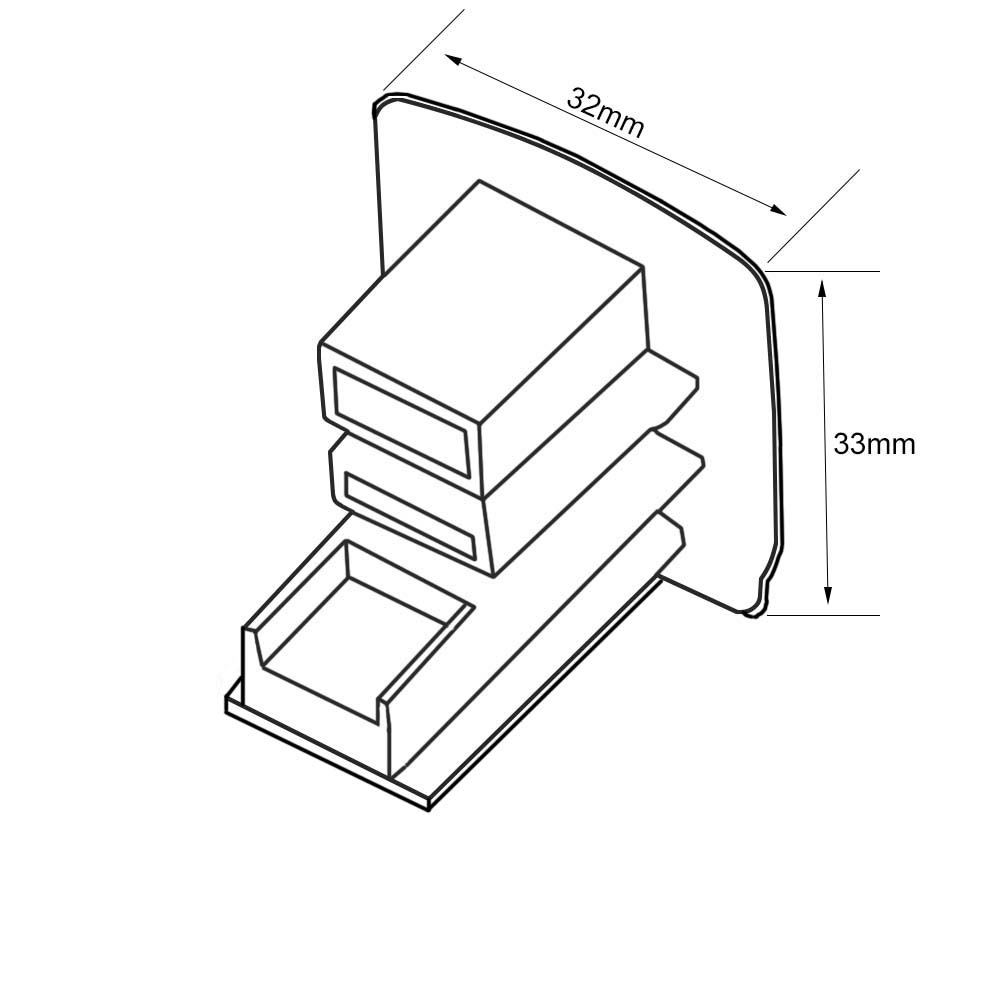 ISOLED 3-Phasen S1 Endkappe weiß
