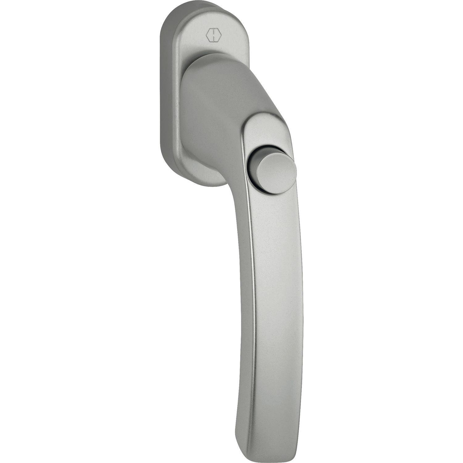 Hoppe HOPPE Fenstergriff LIÈGE - Druckknopf, Vierkant 7 x 40 mm, Alu Edelstahl Effekt