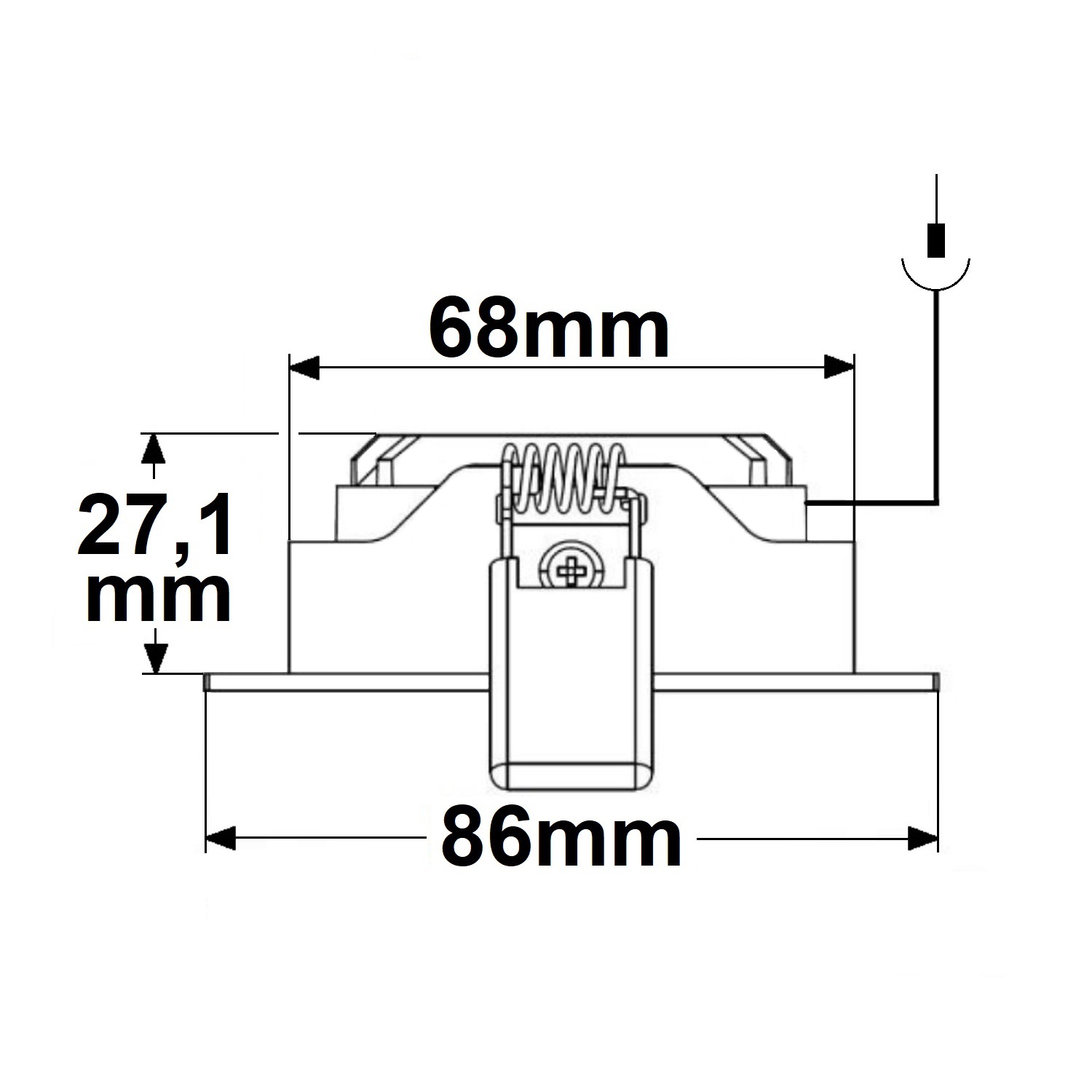 ISOLED LED Einbauleuchte Slim68 MiniAMP Alu gebürstet rund 8W 24V DC warmweiß dimmbar