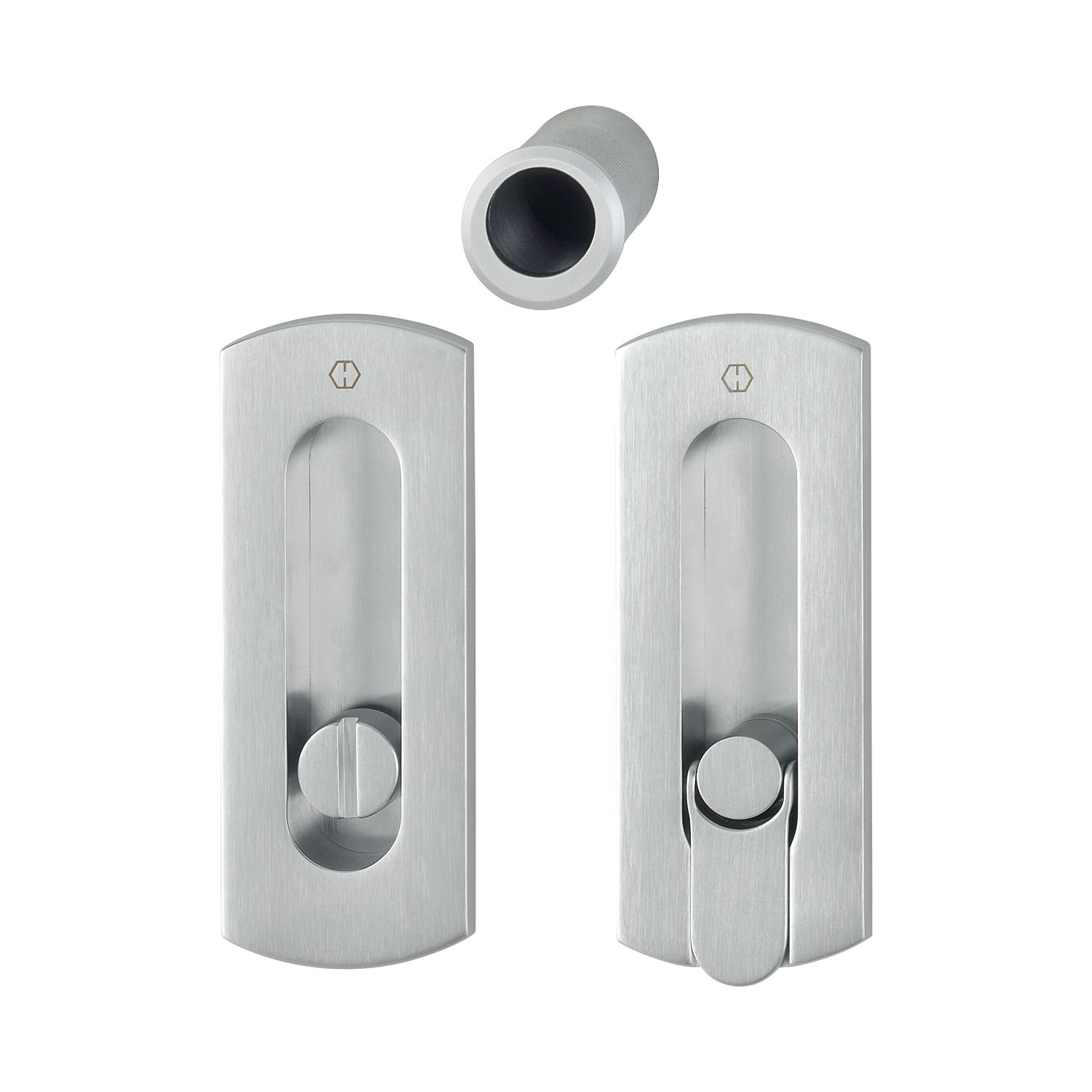 Hoppe HOPPE Schiebetürmuschel Set M463 - WC, Messing verchromt satiniert