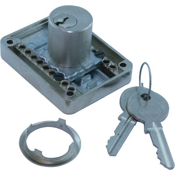 JuNie 2828 Zylinder-Kastenschloss Sperre BN 0104 Zylinder Messing vern. matt