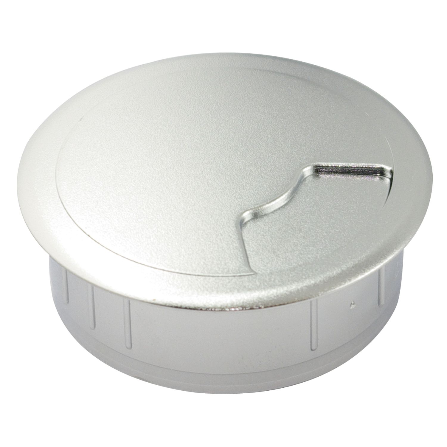 CONFURN Kabeldurchgang rund, Einbau ø 60 mm, Kunststoff chrom glänzend