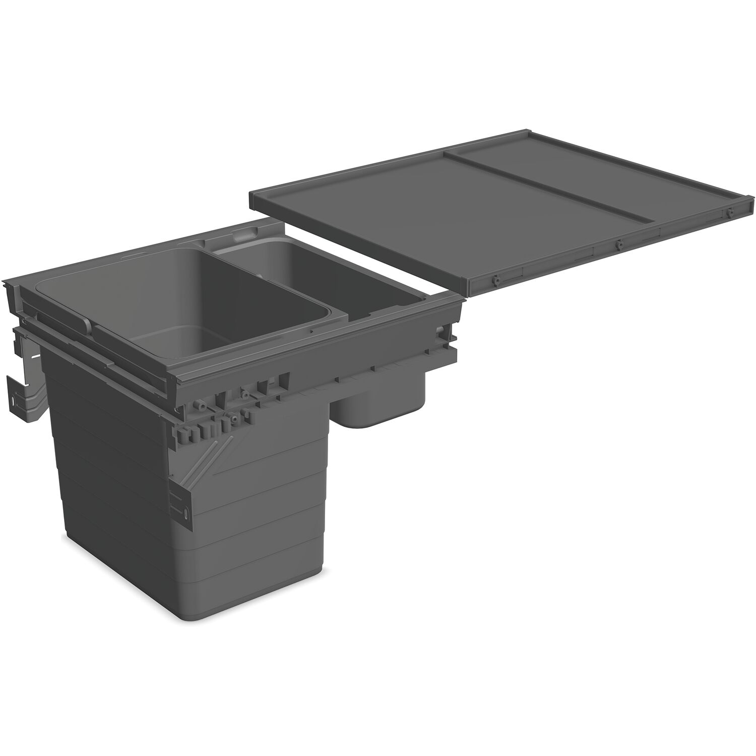 ninka Abfalltrennsystem Set eins2fünf Korpusbreite 450/NL 400mm Dunkelgrau