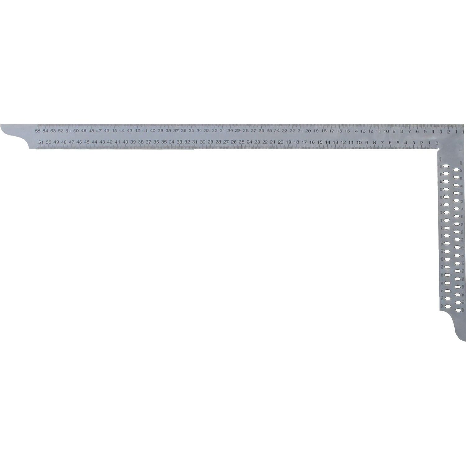 hedue Zimmermannswinkel Niro mit Anreißlöcher Schienenlänge 700 x 300 mm