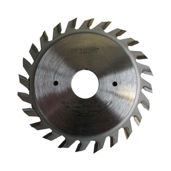GUHDO HW-Ritzkreissägeblatt für diverse Maschinen 100x2,8-3,6x20 mm Z2x12 V/FZ