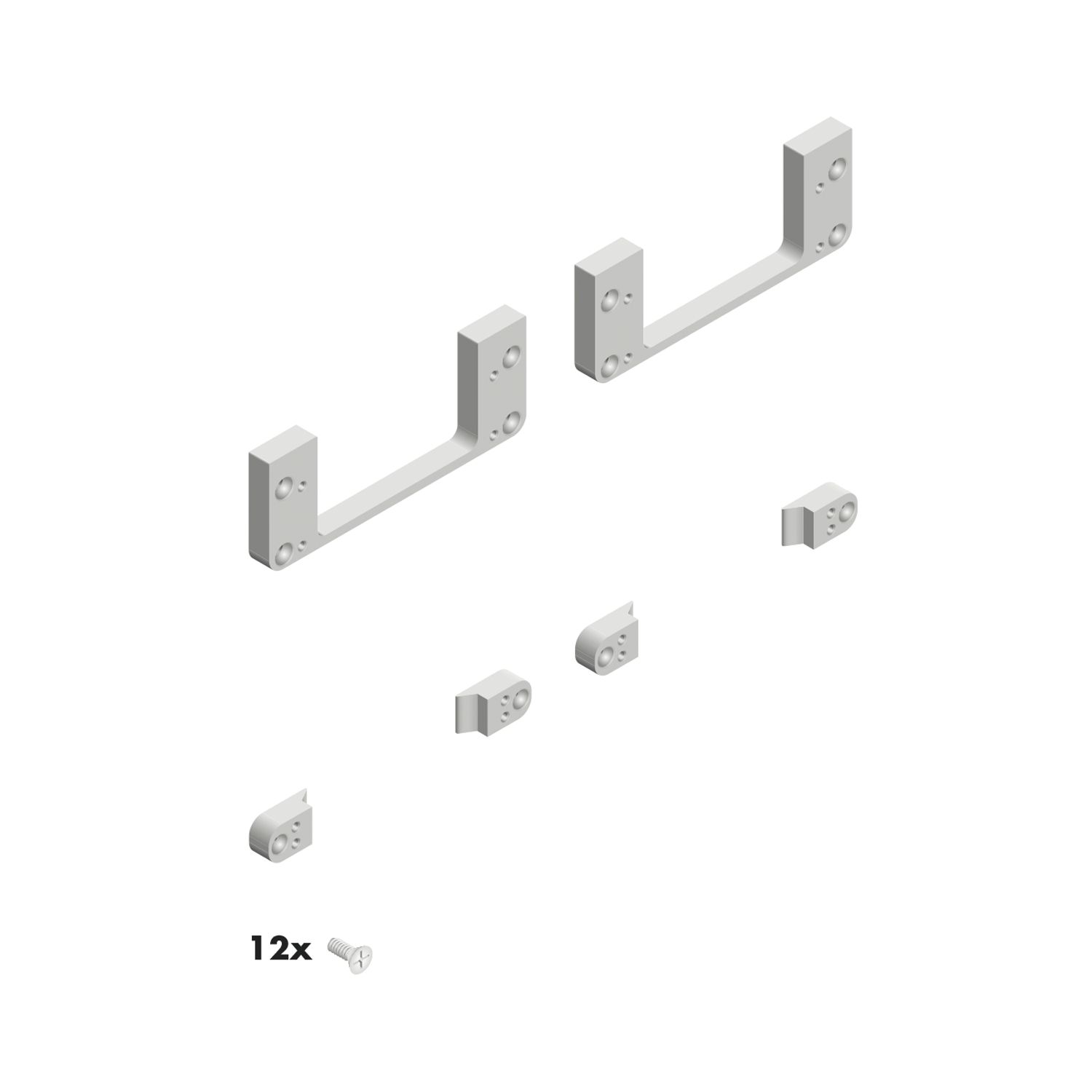 Cinetto PS40.02 Adapter zur Schraubbefestigung, Zamak