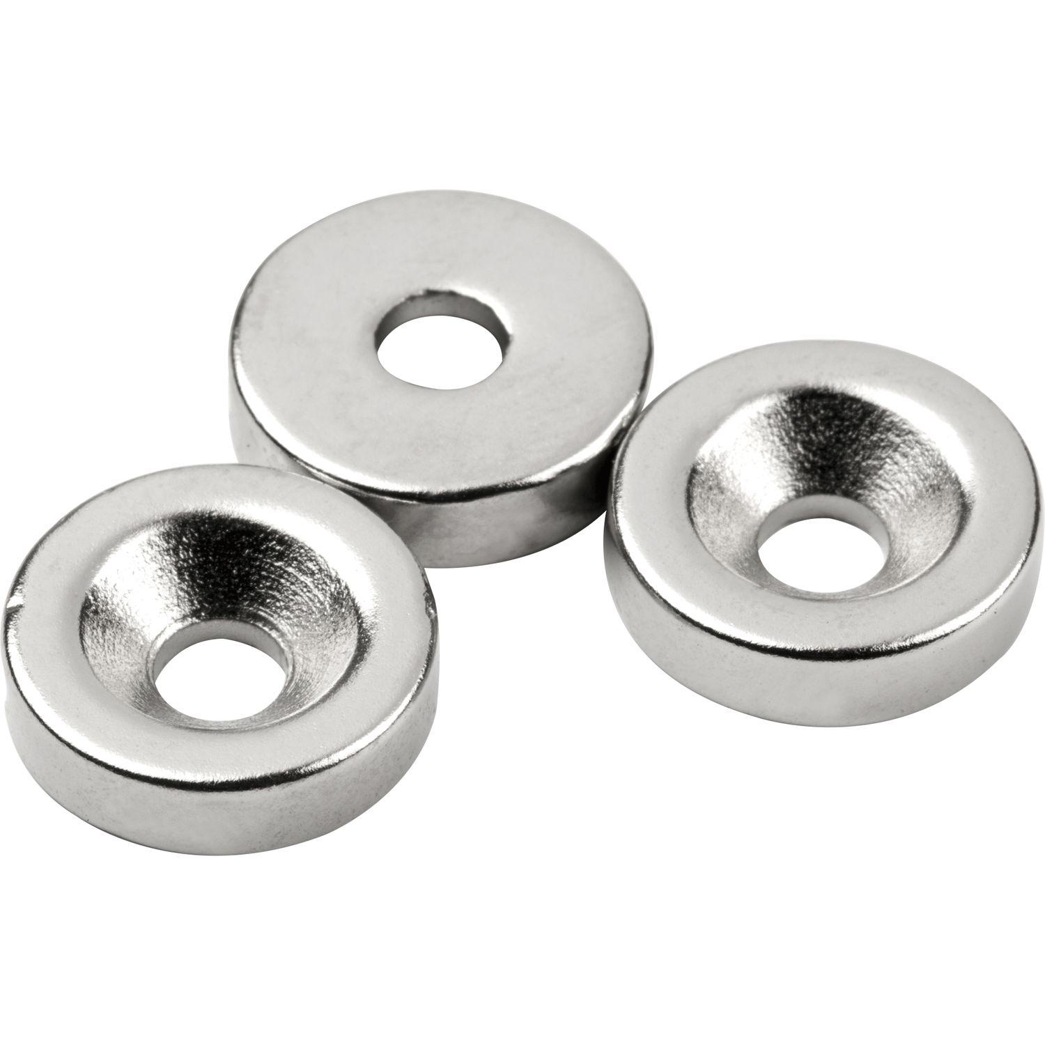 Supermagnete Scheibenmagnet mit Bohrung Ø 15 mm H 4mm