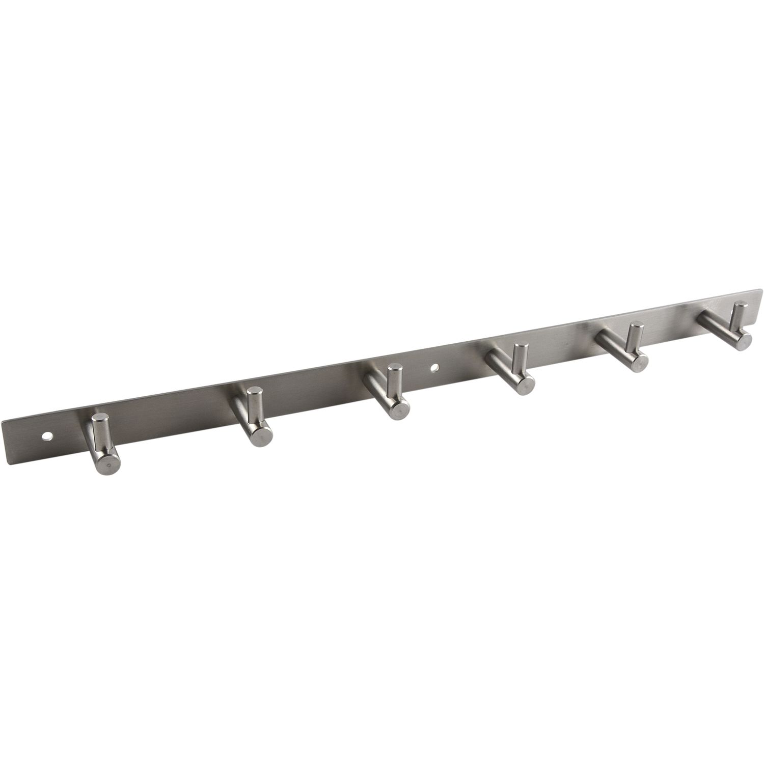 Garderobenleiste Linosa mit 6 Haken, Breite 460 mm, Edelstahl gebürstet