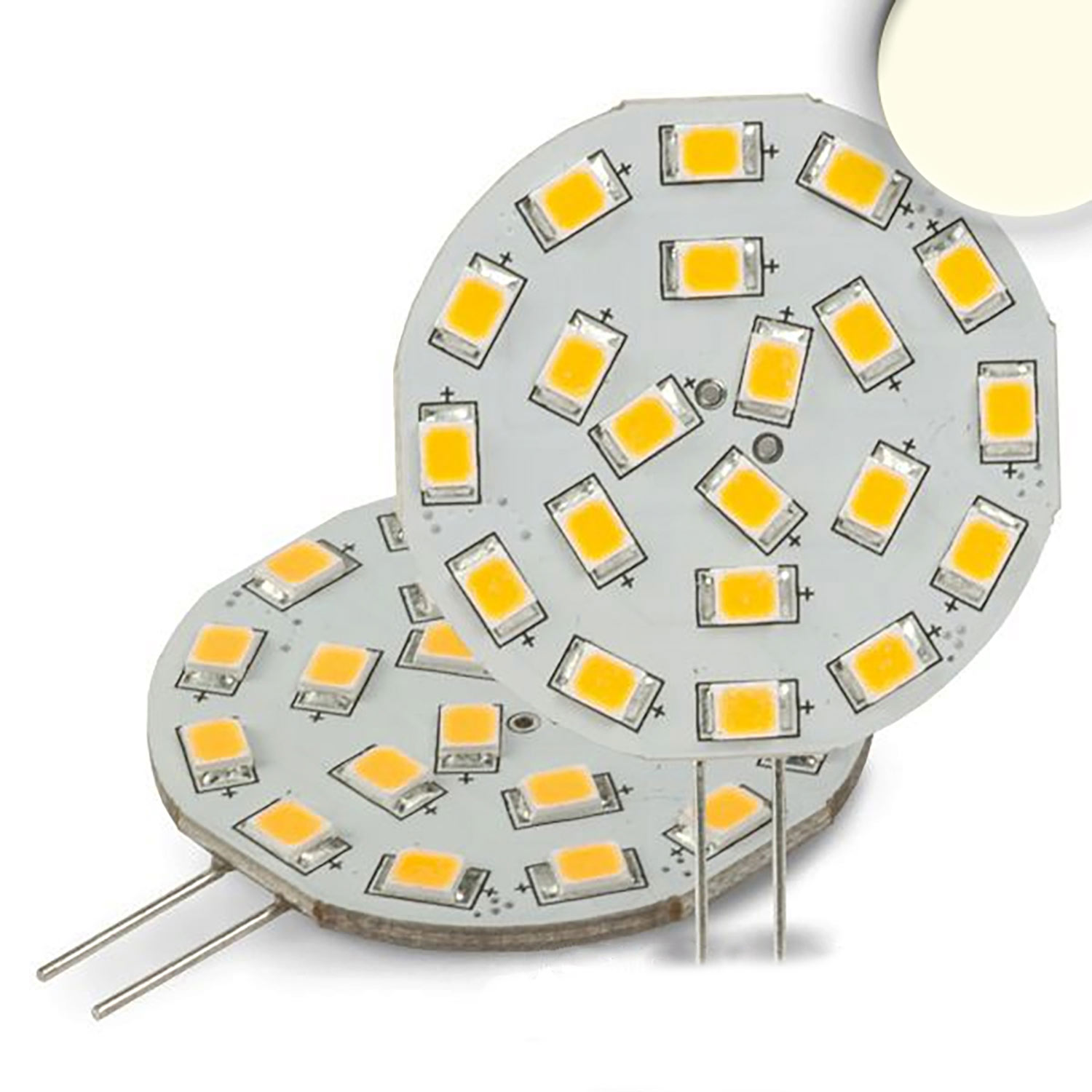 ISOLED G4 LED 21SMD 3W neutralweiß Pin seitlich
